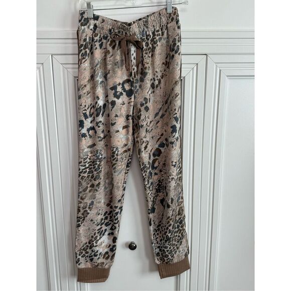 Mystree Animal Print Joggers - Brown and Black - Picture 1 of 8